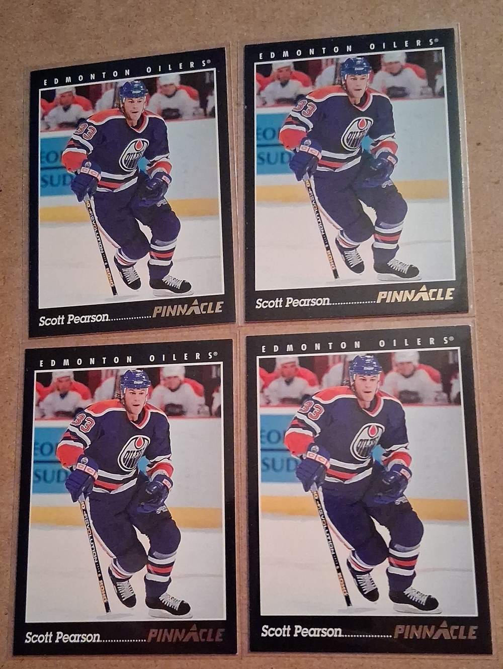 Edmonton Oilers Scott Pearson Hockey Cards - Blue